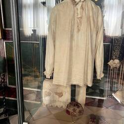 This is blood stained shirt of some king (either Frederick or Christian, i dont remember).