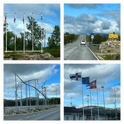 Bild 1: Karesuvanto / 2: Kilpisjärvi / 3+4: Grenze FIN-N