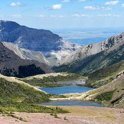 View down to Carthew Lakes