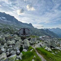 Blick zurück zum Rifugio Allievi