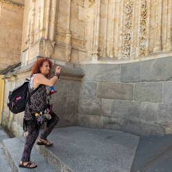 My intrepid tour guide who spoke 3x speed despite saying she would slow down for me