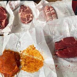 Das Fleisch liegt bereit