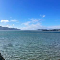 Öffnung des Otago Harbour zum Pazifik