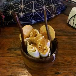 Crêpe-Eis mit salted caramel Geschmack