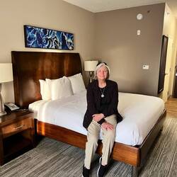 Camping out at the Hilton Garden Hotel