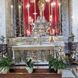 Grave of Saint Rosaria - the patron saint of Palermo in the cathedral.