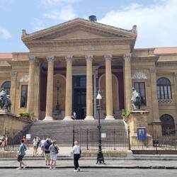 Massimo Theatre on Verdi Square - the opera house.