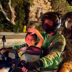 Team JuMi on the scooter