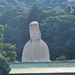 Concrete and steel statue of the Bodhisattva Avalokiteśvara