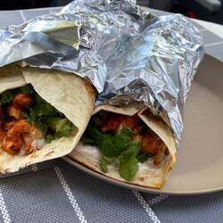 am Abend gab es Wraps