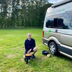 den neuen Grill ausprobiert