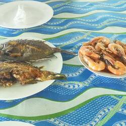 Lipu Lipu grillé et crevettes