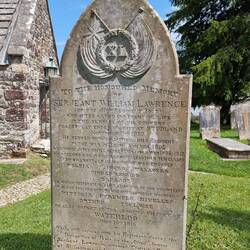 Grave of a soldier who fought at Waterloo