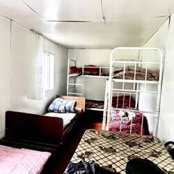 Zum Glück habe ich den Container für mich allein.