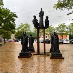 Interesting monument, protesting the construction of underground garage in a park