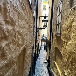 The narrowest street in Stockholm