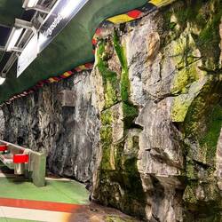 Metro station carved right in the rock