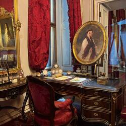 Franz Josef adored Sisi, snd his desk was occupied by her numerous portraits