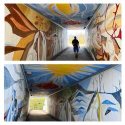 Tunnel der das Wandergebiet unter der Strasse durch verbindet