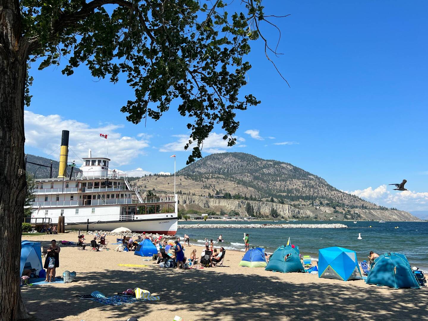 The paddle steamer SS Sicamous on Lake Okanagan