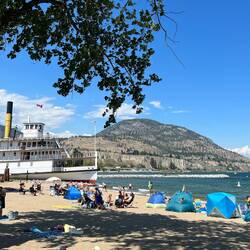 The paddle steamer SS Sicamous on Lake Okanagan