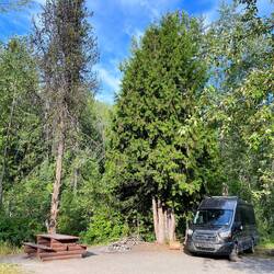 Sleeping next to a creek in an official free camp spot