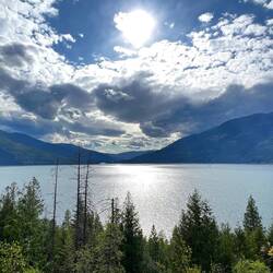 Travelling along Kootenay Lake