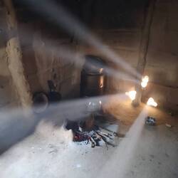 Bei einer Tharu Familie - Küche