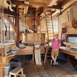 The grain milling room.