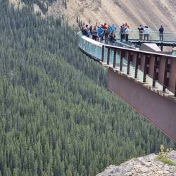 Viewing platform at the glaciers