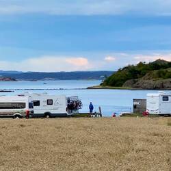 Unser Stellplatz direkt am Meer