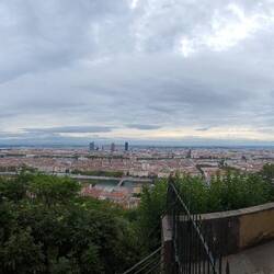 View over Lyon from Basilica of Notre Dame of Fourvière