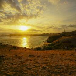 Sunset at Tanjung Aan beach