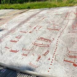 Das sind wohl die grössten Felzeichnungen in Europa