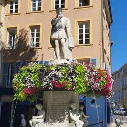 The Adam de Craponne fountain in the town hall square
