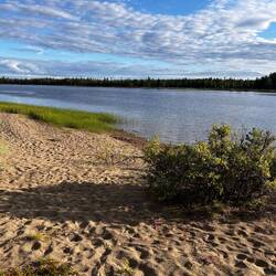 Strand am Stellplatz für die Nacht