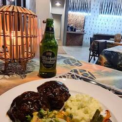 Statt Zucchini gab es für Markus Oryx-Fleischküchle