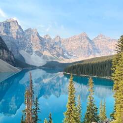 Famous Moraine Lake and its 10 peaks