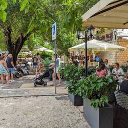 Trogir. Trees feel so good on a hot day