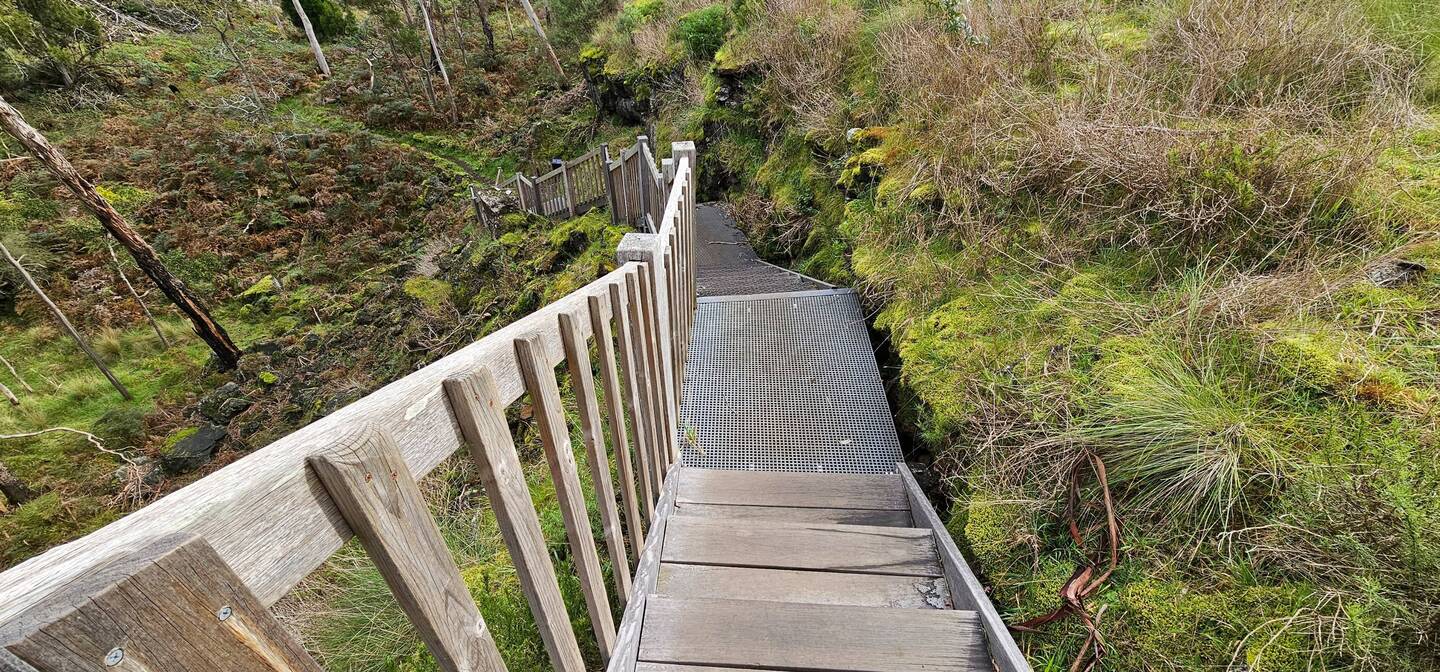 Steps leading to Lava Cave