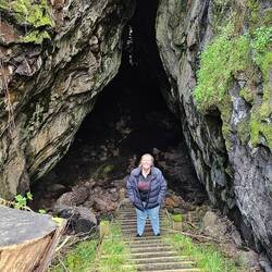 Coming up the stairs Natural Bridge
