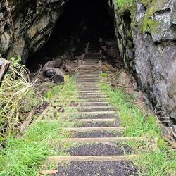 Steps down into Natural Bridge