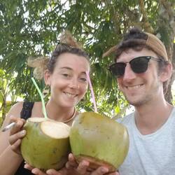 Les cocolocos, avec du rhum, et du miel. À 11h du matin, avec cette chaleur, bon...