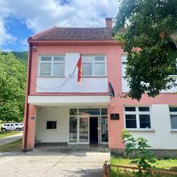 In diesem Gebäude befindet sich die Grenzpolizei.