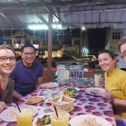 Streetfood restaurant with Alex and his wife