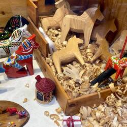 Das Typische schwedische Holzpferdchen