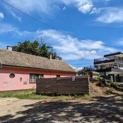 Old and new homes coexist