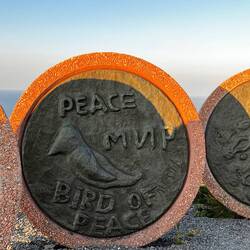 Symbol oben am Nordkapp