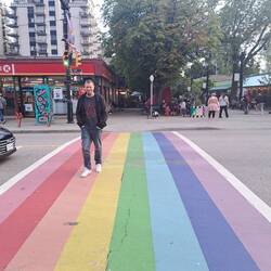 Die berühmte Davie-Street. Hier ist alles bunt und open minded!