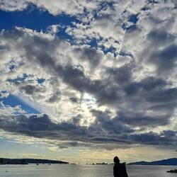 Kleine Fotosession vor dem schönen Himmel